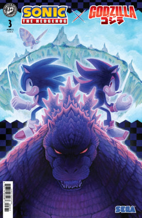 SONIC THE HEDGEHOG X GODZILLA #3 1:15 by NATALIE HAINES