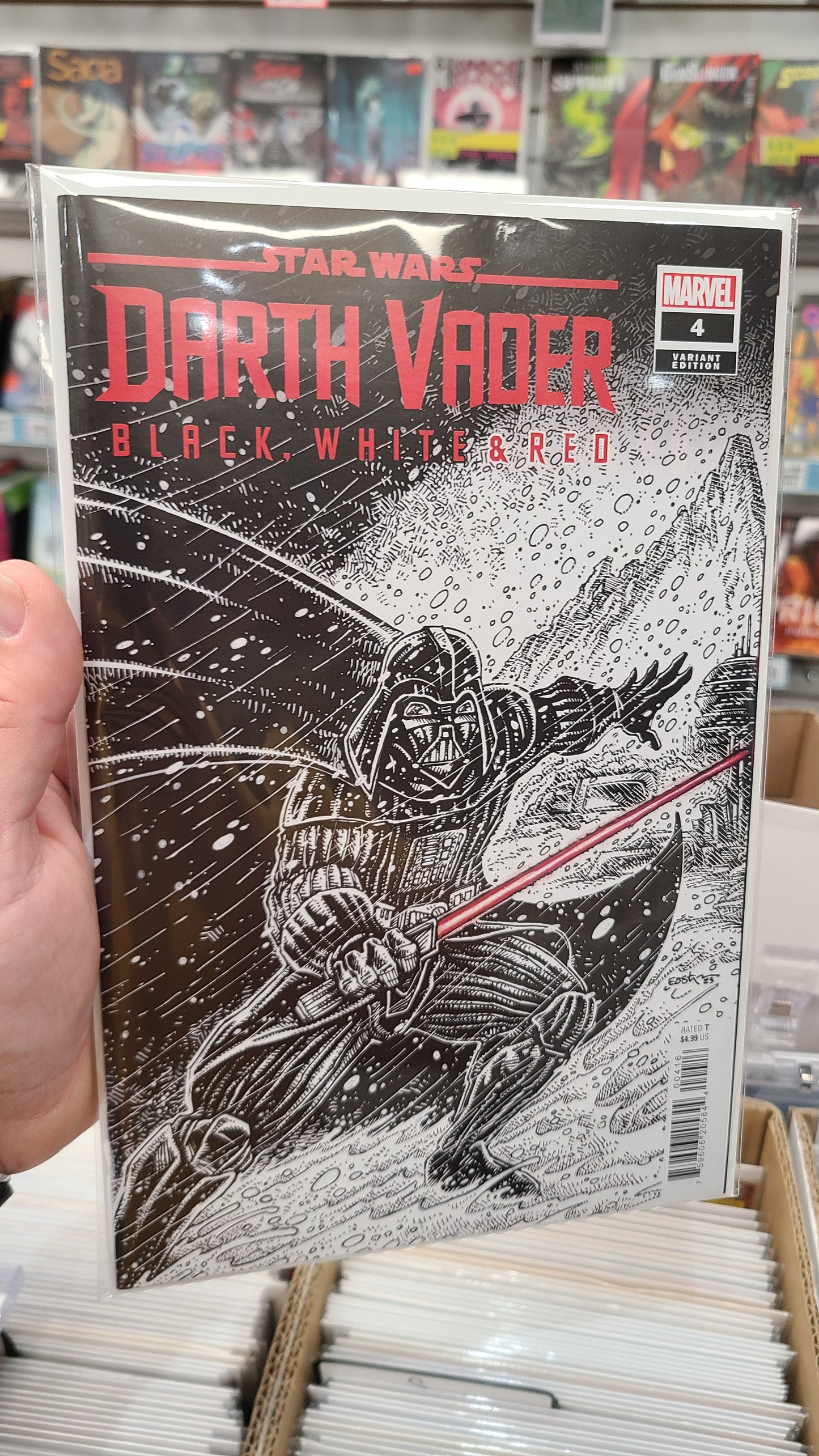STAR WARS DARTH VADER: BLACK, WHITE, AND RED #4 1:25 by KEVIN EASTMAN