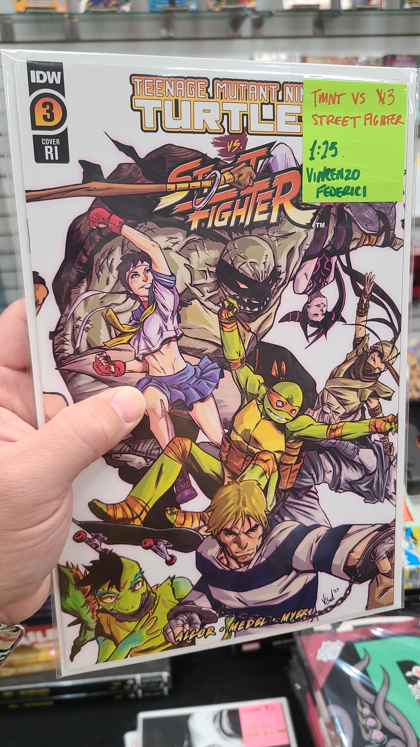 TMNT VS STREET FIGHTER #3 1:25 BY VINCENZO FEDERICI