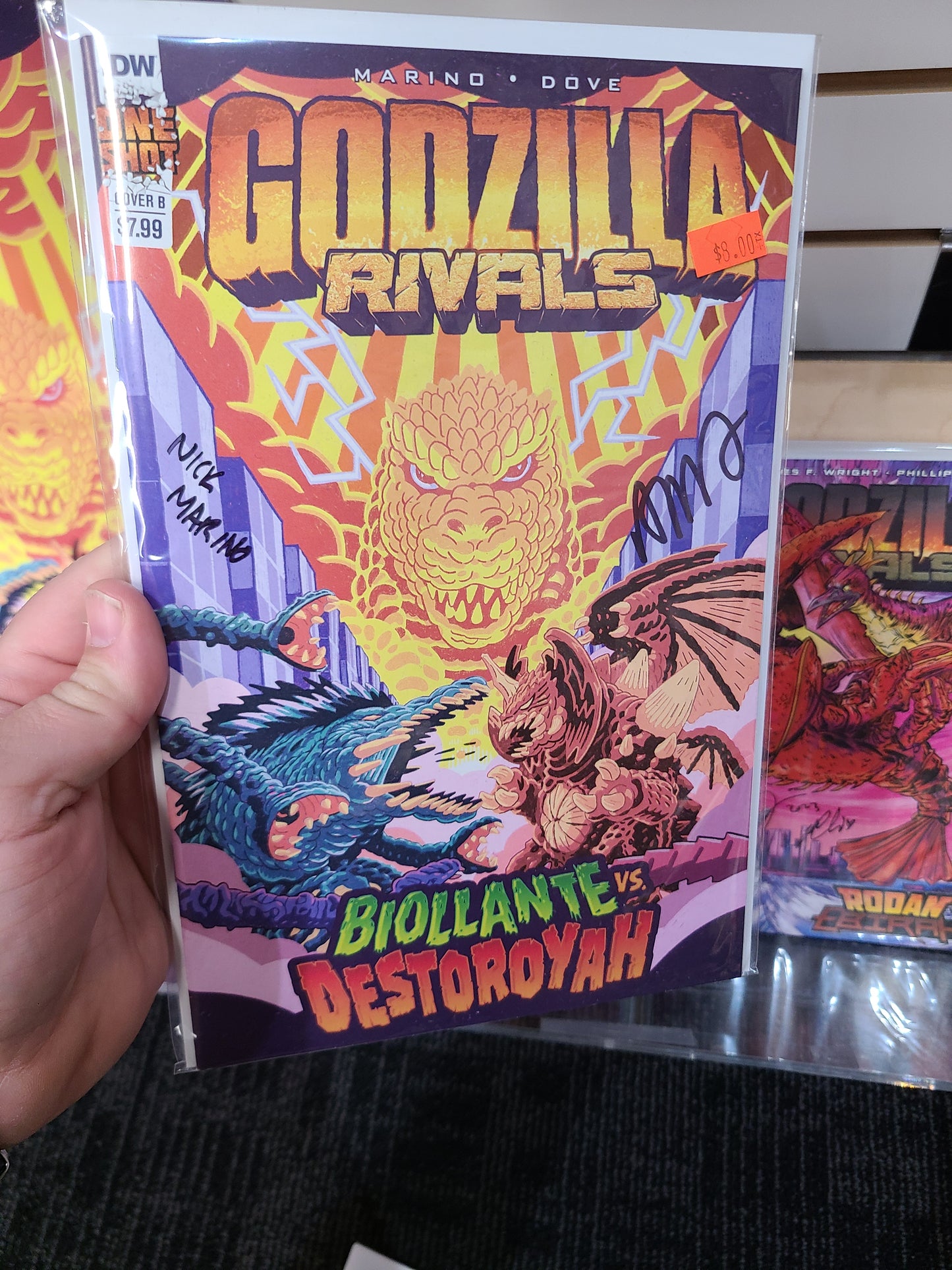 Godzilla Rivals Biollante vs Destroyah Cvr B Signed by Team!