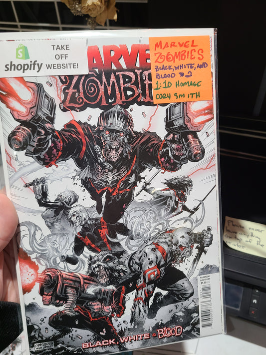 MARVEL ZOMBIES: BLACK, WHITE, AND BLOOD #2 1:10 HOMAGE BY CORY SMITH