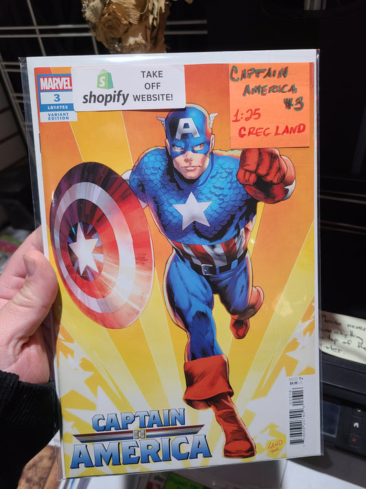 CAPTAIN AMERICA #3 1:25 by GREG LAND