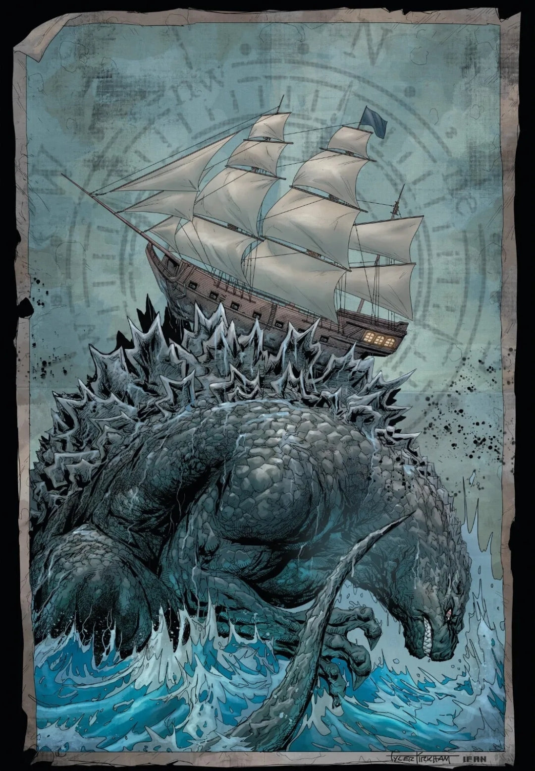 GODZILLA: HERE THERE BE DRAGONS #1 1:10 BY TYLER KIRKHAM